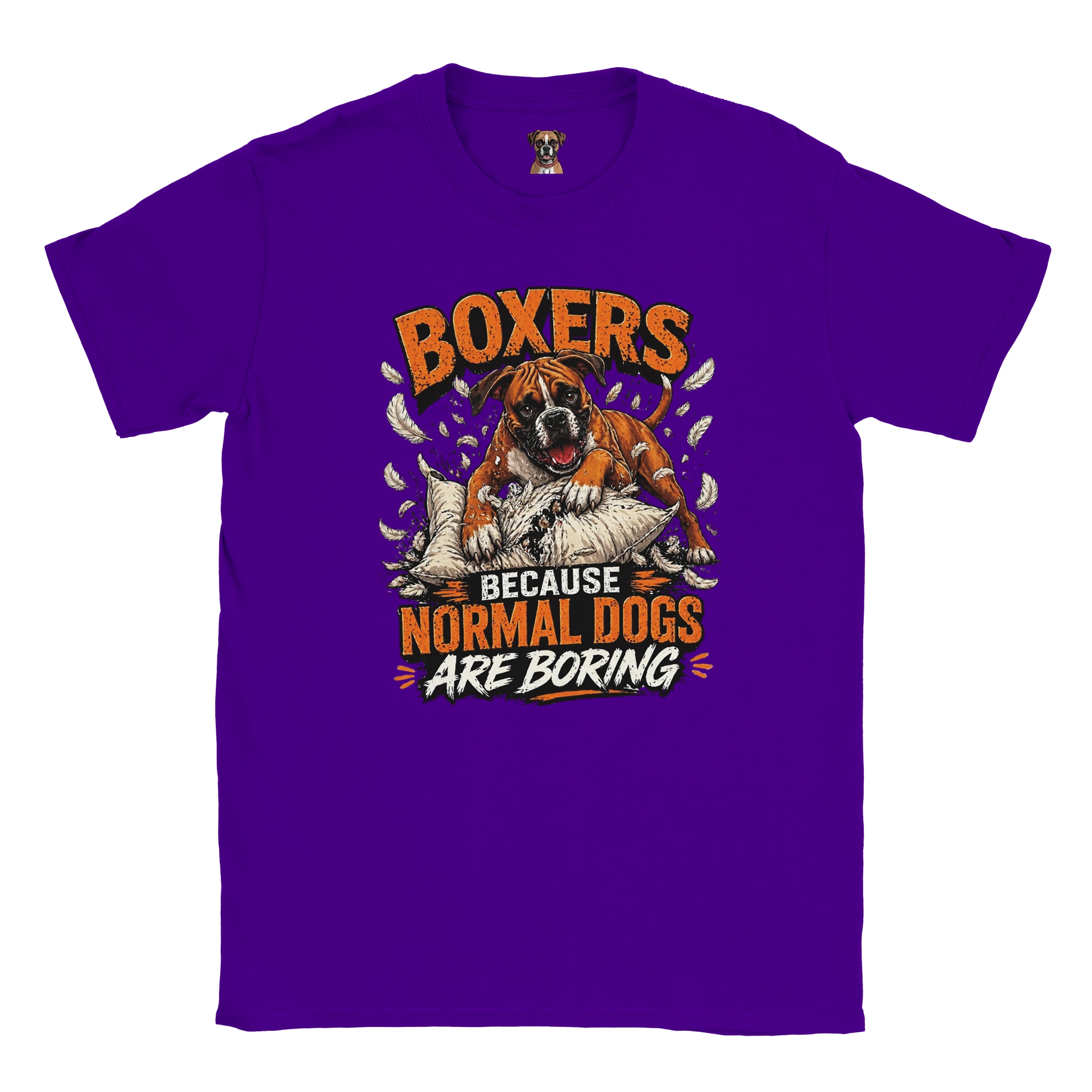 Boxer Dog T-Shirt: "Because Normal Dogs Are Boring" - Premium Comfort Tee Secondary image